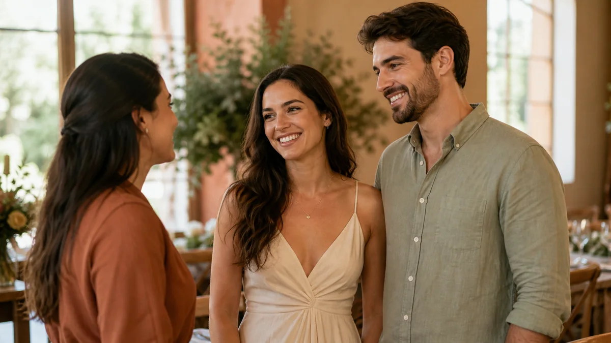Casal conversa com uma assessora sobre as prioridades do planejamento do casamento