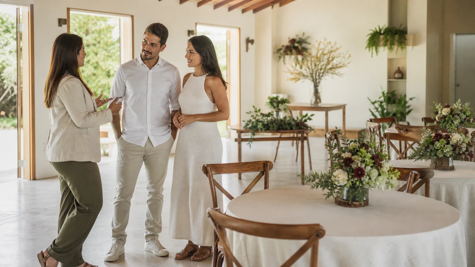 Casal conversa sobre prioridades para economizar no casamento